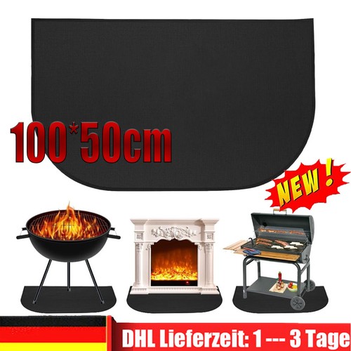 Feuerfeste kaminmatte 100x50cm - feuerfeste,