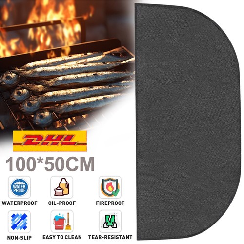 Feuerfeste kaminmatte 100x50 - feuerfeste,